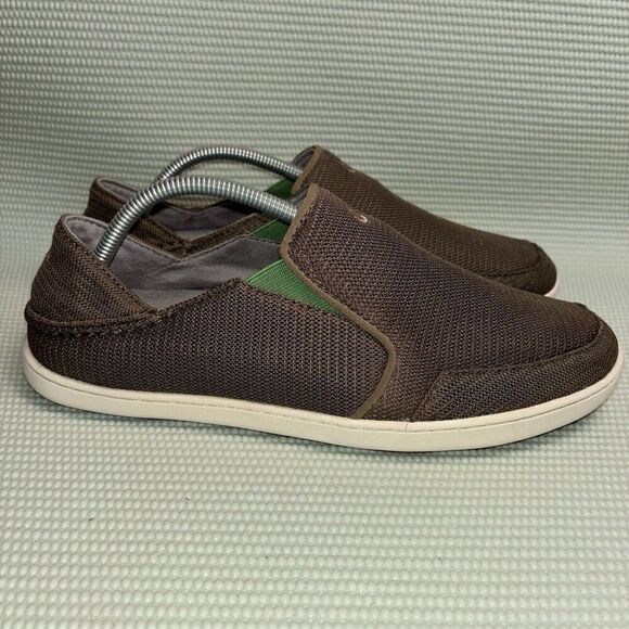 Olukai Nohea Mesh Athletic Walking Shoe Men’s Size 10 10188-13AP Brown White - Picture 1 of 9